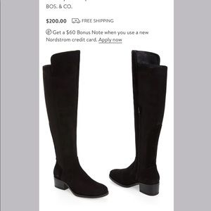 Over the knee waterproof black suede boots!